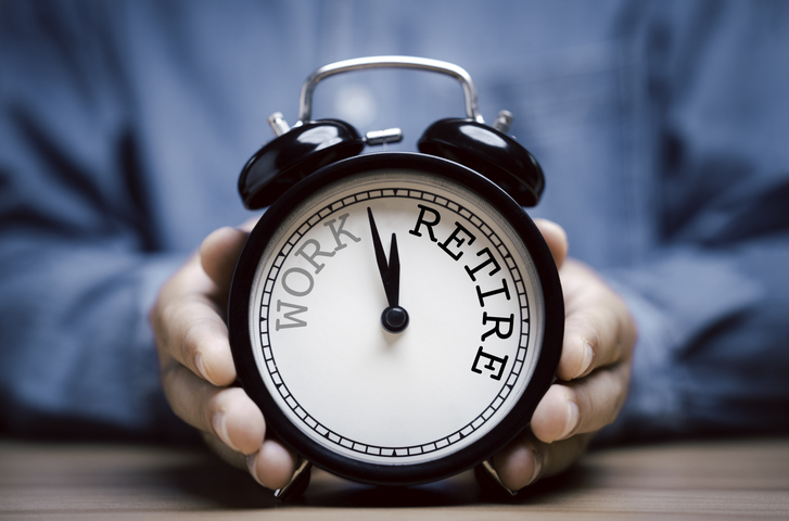 Work/Retire alarm clock